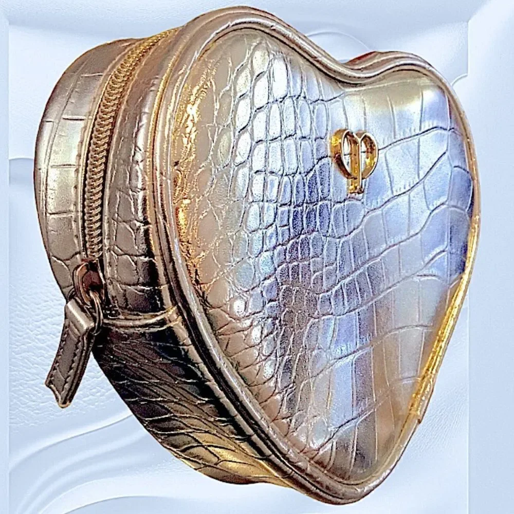 CLE DE PEAU HEART GOLD BEAUTY BAG COSMETIC BAG, POUCH.